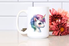 Pastel Baby Unicorn Cool Haircut Clipart Product Image 2