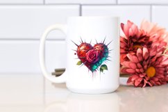 Rose Heart Love Clipart |T-shirt, Mug, Tumbler Product Image 3