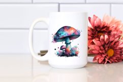 Colorful Magical Mushroom Watercolor Clipart Product Image 2