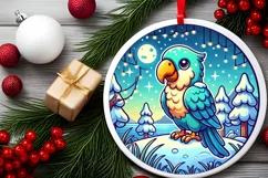 Round Christmas Ornament Sublimation|Clipart Product Image 2