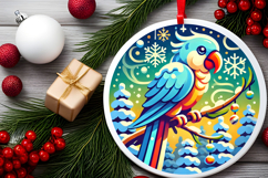 Round Christmass Ornament PNG Product Image 2