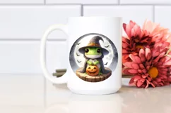 Cute Baby Frog Dressed for Halloween PNG Product Image 2