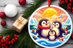 Round Christmas Ornament Sublimation|Clipart Product Image 1