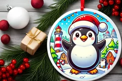 Round Christmas Ornament Sublimation|Clipart Product Image 2
