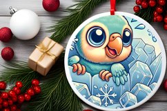 Round Christmas Ornament Sublimation|Clipart Product Image 1