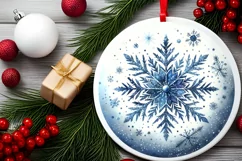Round Christmas Ornament Sublimation|Clipart Product Image 2