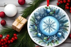 Round Christmas Ornament Sublimation|Clipart Product Image 2