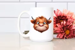 Funny Expressive Cow with Big Eyes PNG Product Image 2