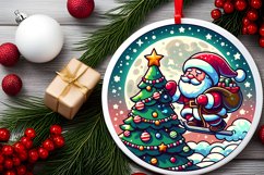 Round Christmas Ornament Sublimation|Clipart Product Image 2