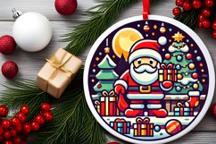 Round Christmas Ornament Sublimation|Clipart Product Image 2