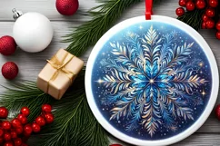 Round Christmas Ornament Sublimation|Clipart Product Image 2