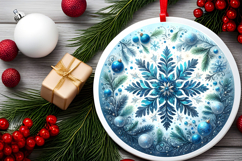 Round Christmass Ornament PNG Product Image 2
