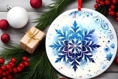 Round Christmass Ornament PNG Product Image 2