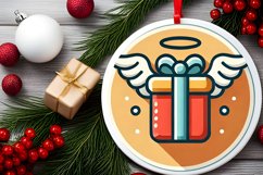 Round Christmas Ornament Sublimation|Clipart Product Image 2