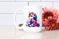 Baby Unicorn in Martial Artist&#039;s Gi PNG Product Image 2