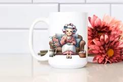 Character Tea Cup Hair Curlers Watercolor Product Image 2