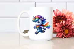 Proud Baby Unicorn Running PNG Product Image 2