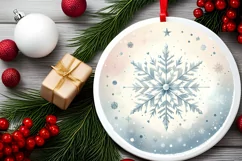 Round Christmas Ornament Sublimation|Clipart Product Image 2