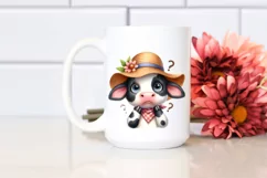 Cute Watercolor Cow | Sublimation | Clipart Product Image 2