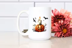 Simple Funny Halloween Clipart with Candle PNG Product Image 2