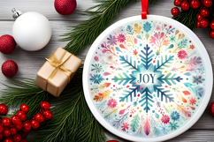 Round Christmass Ornament PNG Product Image 2