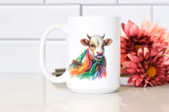 Baby Cow in Italian Piazza PNG Product Image 2