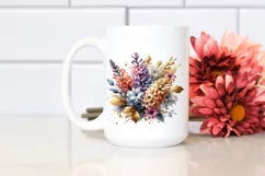 Vibrant Abstract Bouquet with Gold Foil | Sublimation Product Image 2