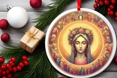 Round Christmas Ornament Sublimation|Clipart Product Image 2
