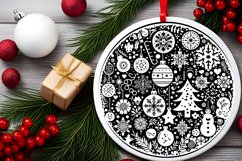 Round Christmas Ornament Sublimation|Clipart Product Image 2