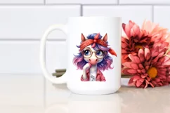 Expressive Unicorn with Bandana and es Clipart Product Image 2