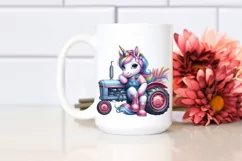 Baby Unicorn with Tractor PNG Product Image 2