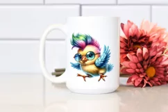 funny Baby Chicken Jumping PNG Product Image 2