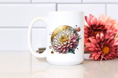 Stained Chrysanthemum with Golden Insertions | Sublimation Product Image 2