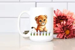 Cute Small Baby Lion Clipart Product Image 2