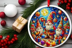 Round Christmas Ornament Sublimation|Clipart Product Image 2