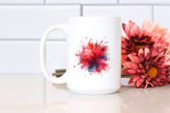 Colorful Redish Watercolor Splash Clipart Product Image 2