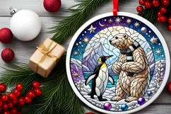 Round Christmas Ornament Sublimation|Clipart Product Image 1
