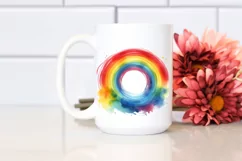 Colorful Watercolor Rainbow | Sublimation | Clipart Product Image 2