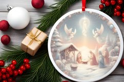 Round Christmas Ornament Sublimation|Clipart Product Image 2