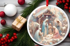 Round Christmas Ornament Sublimation|Clipart Product Image 2