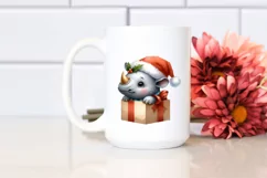 Expressive Baby Rhino with Cool Haircut, High-Quality PNG Product Image 2