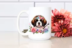 Saint Bernard Rock Star Caricature Clipart Product Image 2