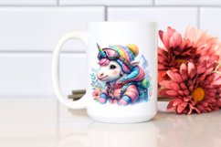 Baby Unicorn in Mountaineer&#039;s Gear PNG Product Image 2