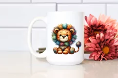 Vibrant Colorful Baby Lion Clipart Product Image 2