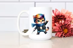 Revolted Cat Dancing in Winter PNG Product Image 2