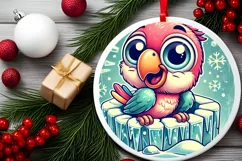 Round Christmas Ornament Sublimation|Clipart Product Image 1