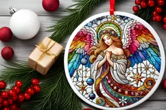 Round Christmas Ornament Sublimation|Clipart Product Image 1