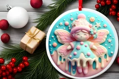 Pastel Christmas Fairy Sublimation PNG Product Image 2