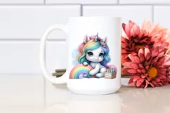 Baby Unicorn Selling Rainbow | Clipart Product Image 2