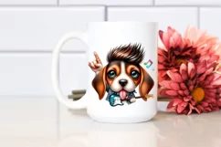 Beagle Rock Star Funny Haircut Clipart Product Image 2
